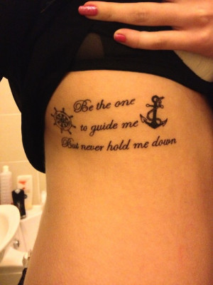 anchor tattoos with quotes for girls