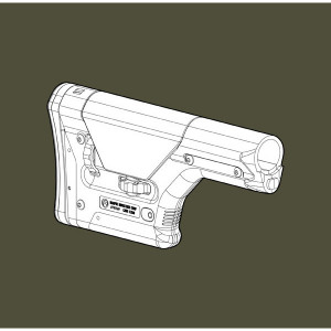 ... -Adjustable Stock, AR15/M16 (5.56x45), Olive Drab Green (MAG307-ODG