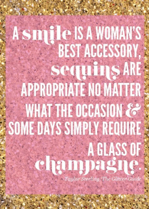 smiles, sequins, and champagne.