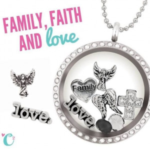 Family, Faith, and Love. Origami Owl Lockets and Bracelets
