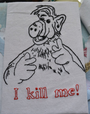 ... tv quotes, alien life form, Gordon Shumway, funny embroidery, alf art