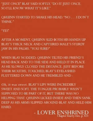 Blaylock & Qhuinn - Lover Enshrined... I kind of love them