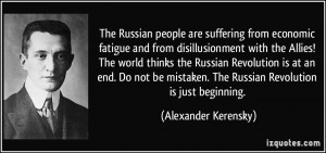 people are suffering from economic fatigue and from disillusionment ...