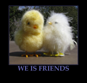 EASTER CHICKS-WE IS FRIENDS