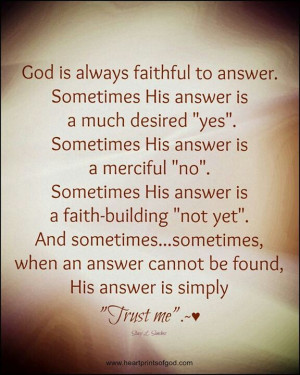 god answers prayers