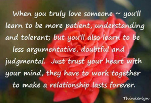when you truly love someone