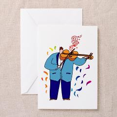 funny violin player birthday card colorful violinist music birthday ...