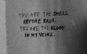 you are the smell before the rain