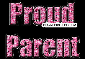 Proud Parent Pink Glitter
