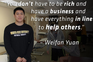 Weifan Yuan, a second-year doctoral student in the WSU physical ...