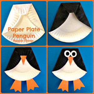 Cute Penguin Paper Plate Craft for Kids from Huppie MamaWinter Kids ...