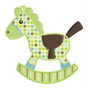 Rocking Horse Digital Embroidery Applique Design