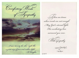 Comforting Words Sympathy Cards