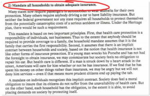 ... into the “Heritage Plan,” Butler proposes the individual mandate