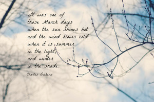 Charles Dickens March Spring quote Art Print