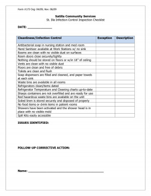Hospital Housekeeping Checklist Sandle Form Seivo Web Search Engine