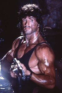 Rambo interpretato da Sylvester Stallone