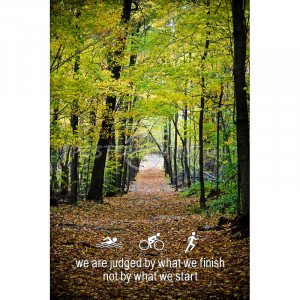 Triathlon Trail Motivational Quote Sports Poster Print - 24x36