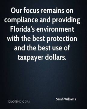 on compliance and providing Florida's environment with the best ...
