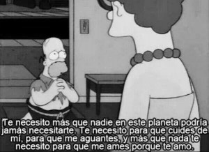 Te necesito - Homero Simpson