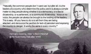 ... Nuremberg trials after WWII: It’s east to start a war in any country