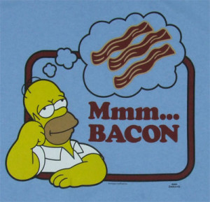 ... simpsons product this t shirt features homer simpson saying mmm bacon