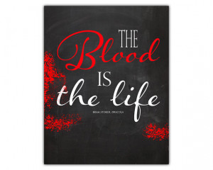 is life - halloween wall decor - bram stoker dracula - book quote ...