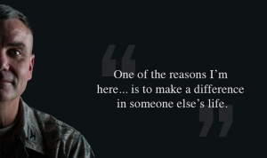 Image featuring a service member and a quote: 