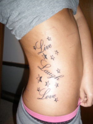 Live, laugh and love Tattoo Quotes for Girls