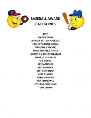 ... Parties, Parties Ideas, Baseball'S Softball, Softball Award Ideas