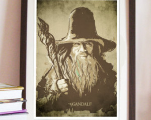The Lord of the Rings Gandalf Print - Different sizes - Fan Art Geek ...