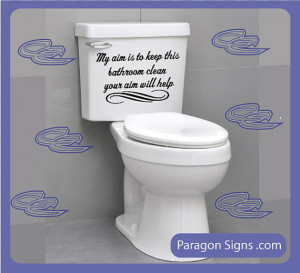 small decal, Keep Bathroom clean - Wall Quotes and sayings - vinyl ...