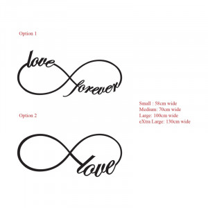 Infinity Love forever Wall Quote Sign Vinyl Decal Lettering ...