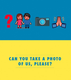 Can you take a photo of us please?'. Emoji flashcards to help brits ...
