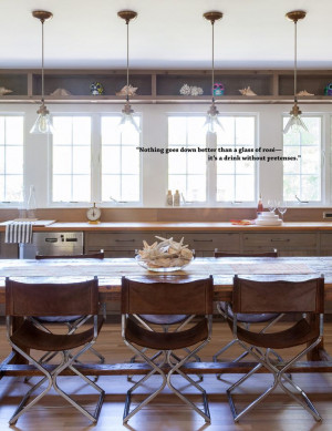 Open kitchen with a nice, big table to gather around. (the quote about ...