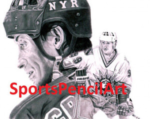 Wayne Gretzky Pencil Illustration - Print ...