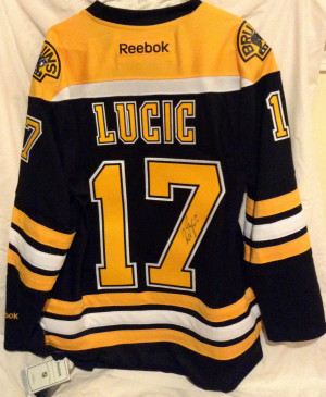 Boston Bruins left winger Milan Lucic signed jersey. Comes with ...