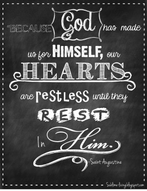 ... SUBLIMEliving: Chalkboard Quote Art Design: Our hearts belong to Him