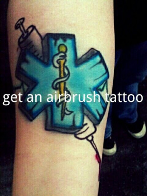 My EMT airbrush tattoo from the fair. By Amy Whittaker