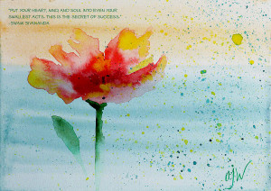 Spring Flower With Quote Painting