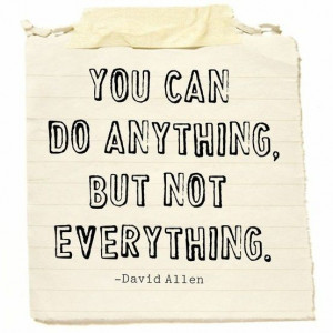 You Can't Do Everything- especially when there is NO time