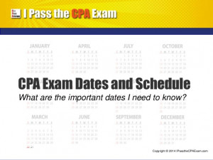 CPA Exam Dates and Schedule