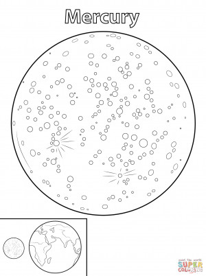 Mercury Planet coloring page SuperColoring