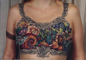 Stunning: Beautiful tattoos, such as this inked bra, have become ...
