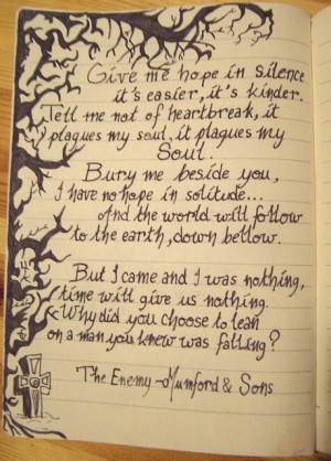 The enemy- Mumford and Sons