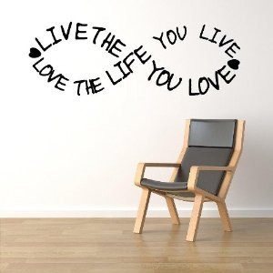 infinity symbol live the life you love love the life you live vinyl ...