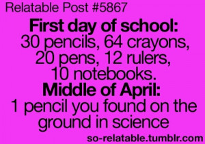 day of schoolMiddle Schools, My Schools Life, Schools Supplies, Funny ...