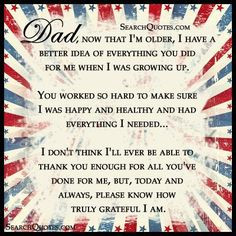 Thank you dad for always being there by my side no matter how tough ...