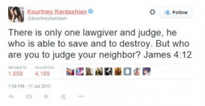Kourtney Kardashian Shares Bible Quote: “Who Are You To Judge ...