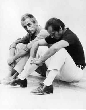 Antonioni and Nicholson on the set of 